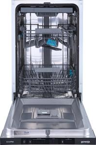 Gorenje GV561D10 teljesen beépíthető keskeny mosogatógép, 11 teríték, inverteres motor, 3 kosár, automatikus ajtónyitás, 44.8x55x81.5 cm 