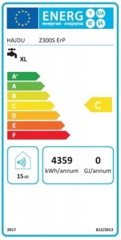 Hajdu Z300SErP álló elektromos forróvíztároló, villanybojler 