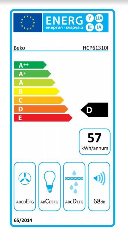 Beko HCP61310I kürtös rozsdamentes elszívó 60cm