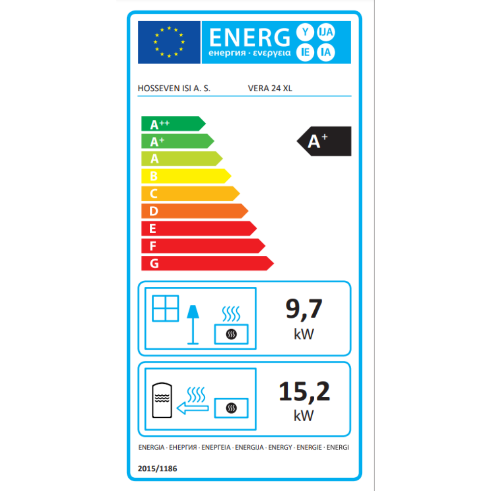 Hunor Vera Oven sütős vízteres kandalló 24.9kW 