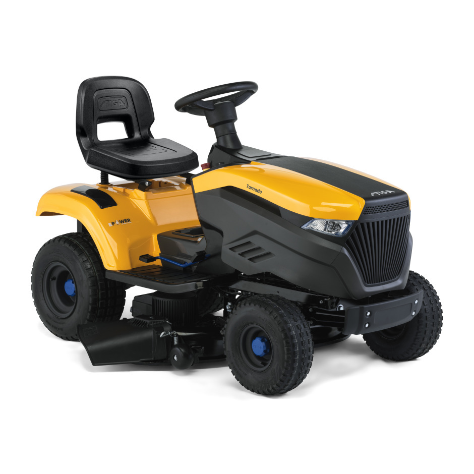 Stiga TORNADO 598e akkumulátoros oldalkidobós fűnyíró traktor 