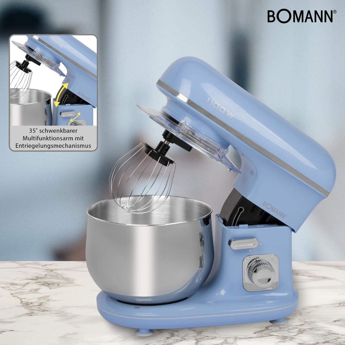 Bomann KM 6030 CB kék konyhai robotgép KM6030CB