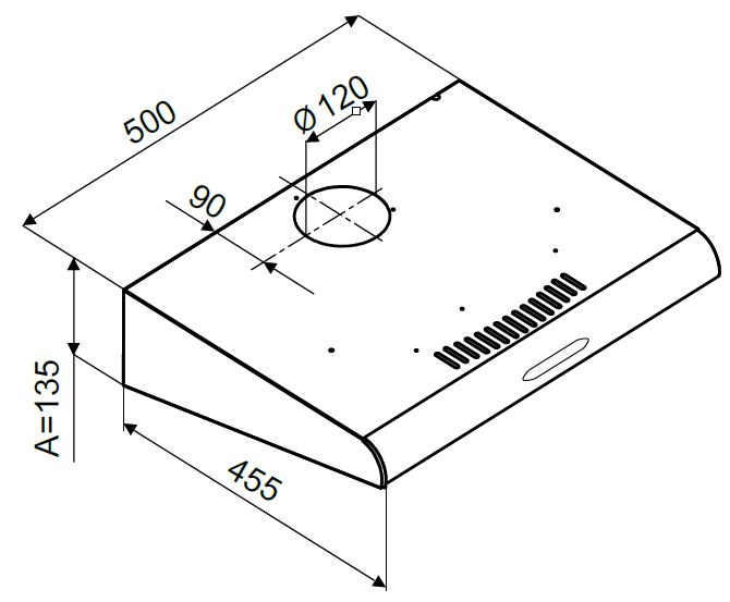MPM-51-PX-68 konyhai elszívó fehér 50cm 