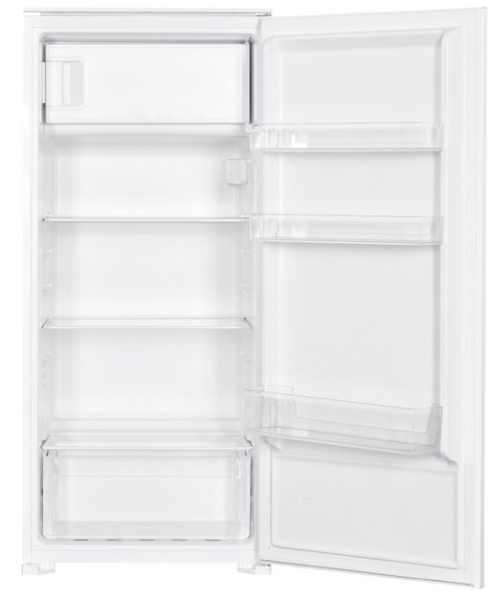 MPM MPM-185-CJI-18 beépíthető egyajtós hűtőszekrény fagyasztóval 123cm x 54cm x 54cm