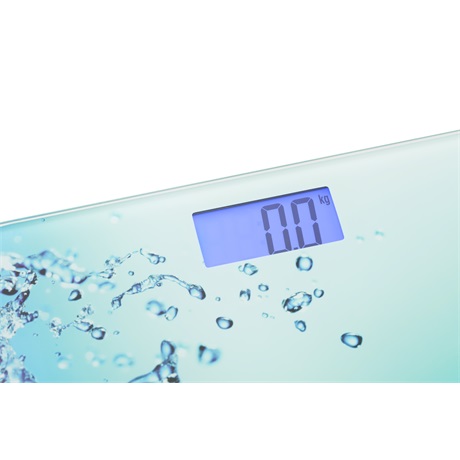 Mesko MS8156 digitális személymérleg kék tenger minta 150kg edzett üveg