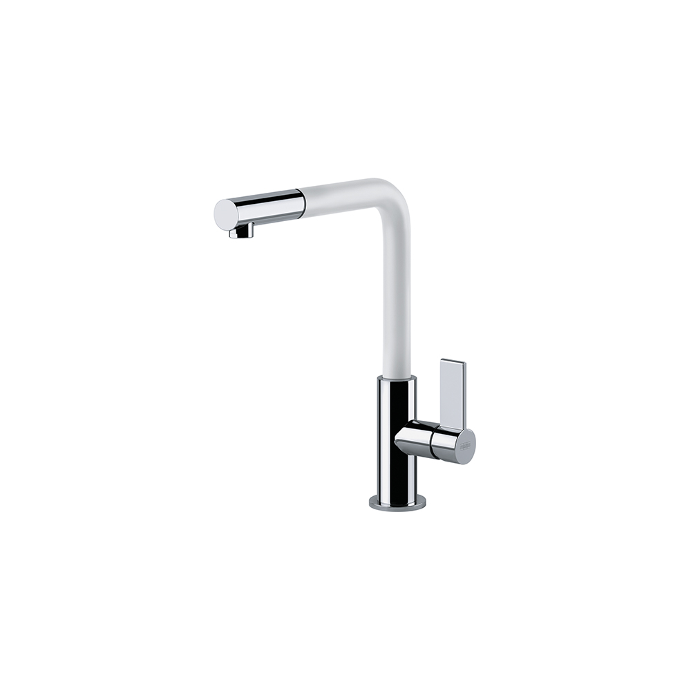 Franke Neptune Evo Doccia egykaros mosogató csaptelep,króm/gleccser fehér,115.0373.944