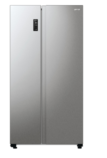 Gorenje NRR9185EAXL side by side hűtőszekrény, inox, 358/192L, Total No Frost funkcióval, Inverteres kompresszorral, 91.5x67x178.6 cm  