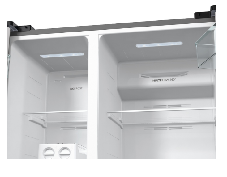 Gorenje NRR9185EAXL side by side hűtőszekrény, inox, 358/192L, Total No Frost funkcióval, Inverteres kompresszorral, 91.5x67x178.6 cm  
