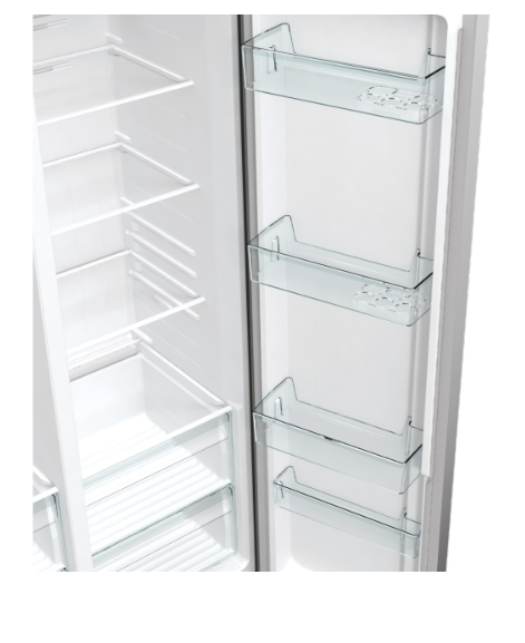 Gorenje NRR9185EAXL side by side hűtőszekrény, inox, 358/192L, Total No Frost funkcióval, Inverteres kompresszorral, 91.5x67x178.6 cm  