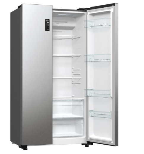 Gorenje NRR9185EAXL side by side hűtőszekrény, inox, 358/192L, Total No Frost funkcióval, Inverteres kompresszorral, 91.5x67x178.6 cm  