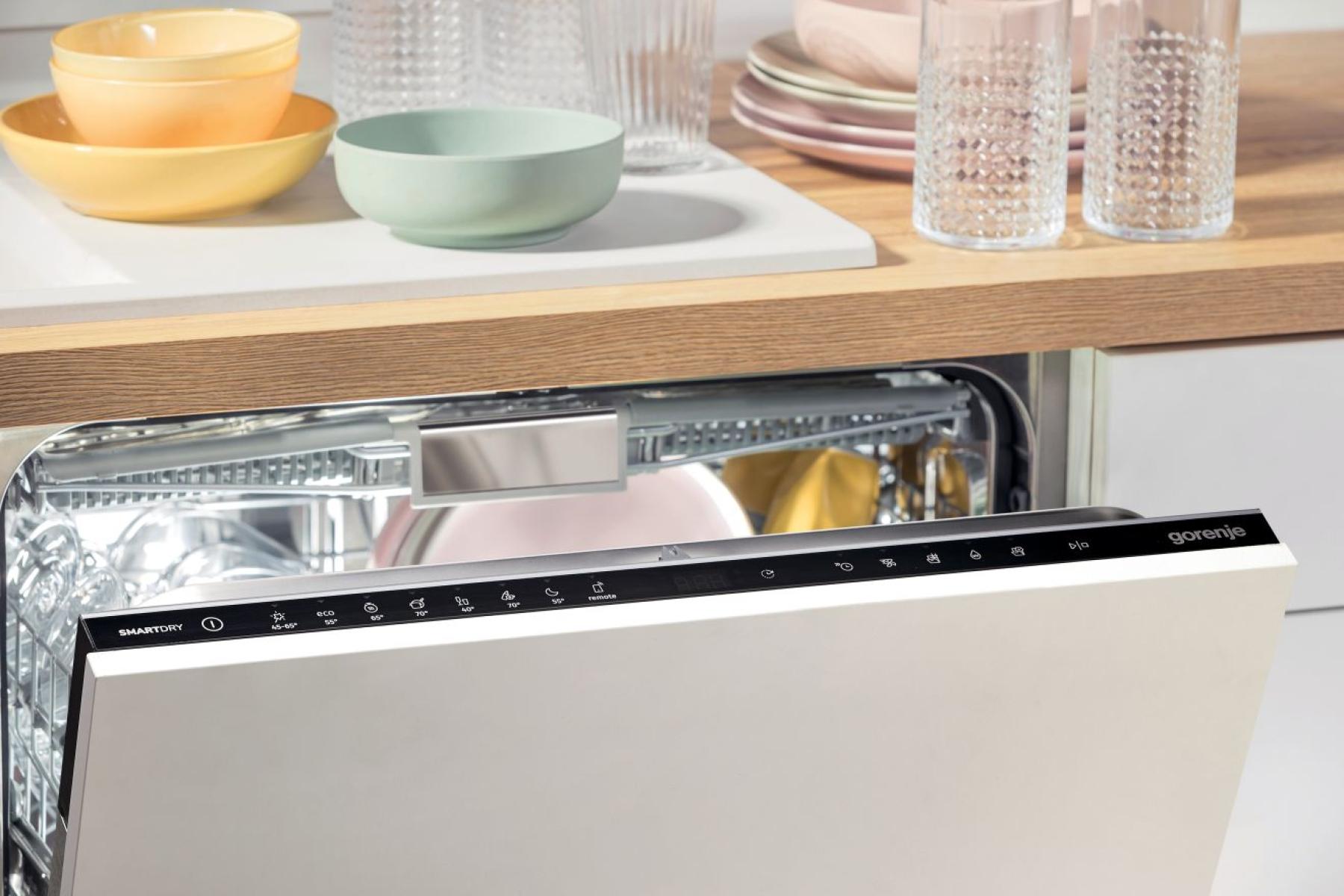 Gorenje GI673C60X WIFI, TotalDry beépíthető kezelőpaneles mosogatógép 60cm, inverter motor, 16 teríték, 3 kosár 