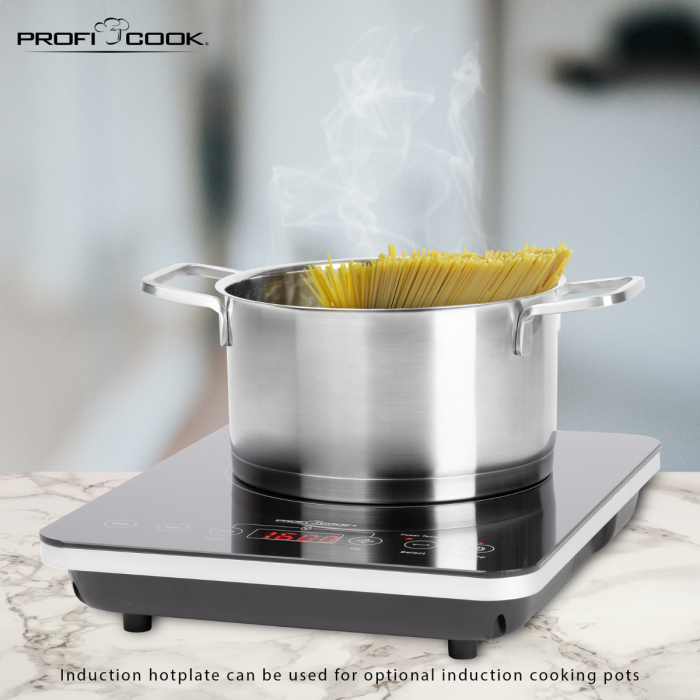 ProfiCook PC-EKI 1062 indukciós egylapos főzőlap 2000W, fekete/ezüst 