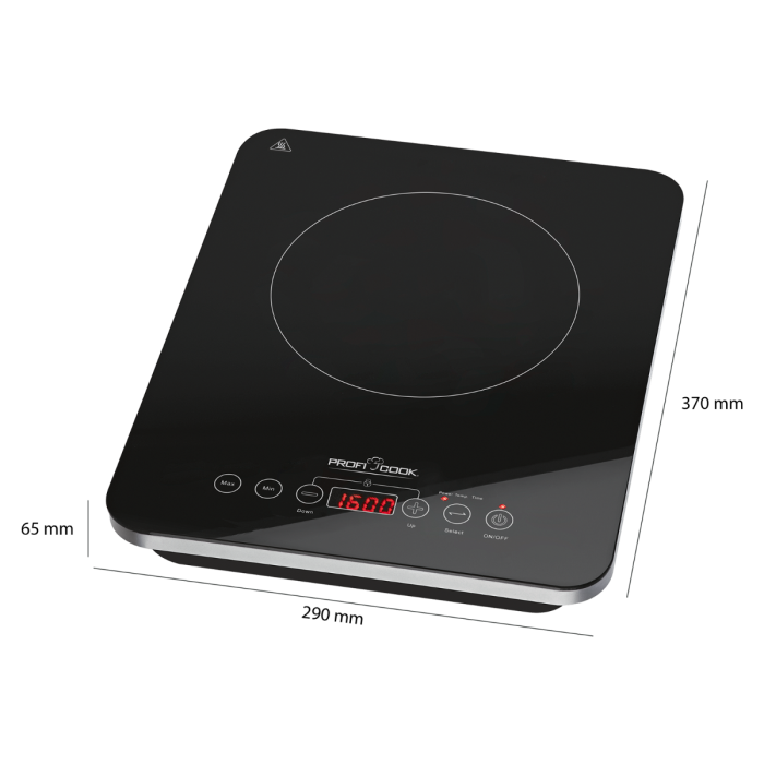 ProfiCook PC-EKI 1062 indukciós egylapos főzőlap 2000W, fekete/ezüst 