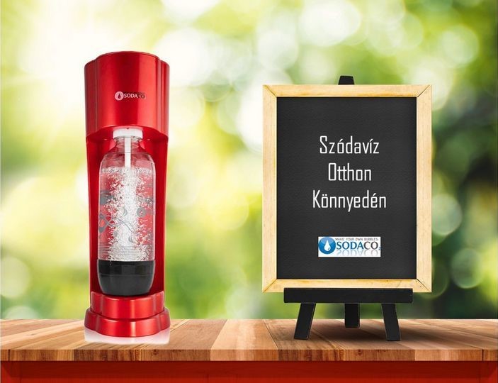 SodaCo R100R Royal gyöngyház piros szódagép +1db szénsavasító flakon
