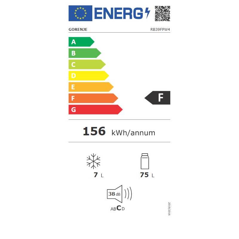 Gorenje RB39FPW4 hűtőszekrény fagyasztóval