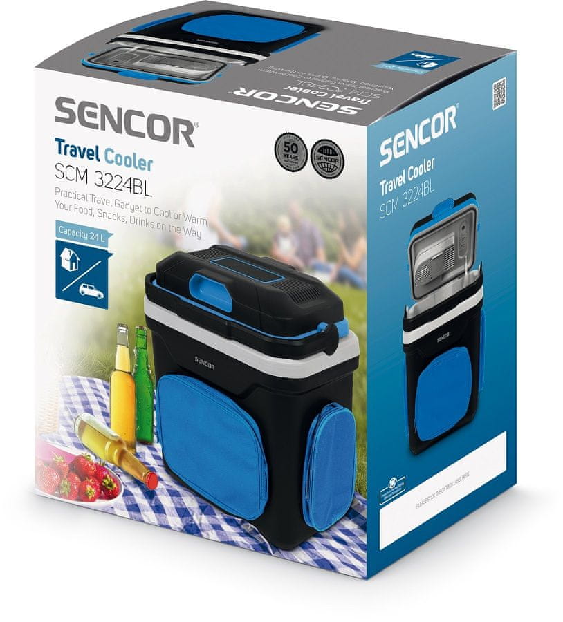 Sencor SCM 3224BL autós hűtőtáska duál működés 12/230 V