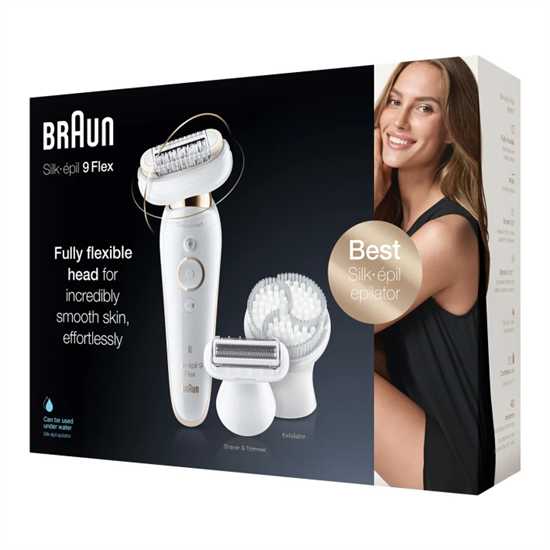 Braun Silk-épil 9 Flex 9030 epiláló Wet&Dry epilátor 6 kiegészítővel többek között masszázsfeltéttel SES9030