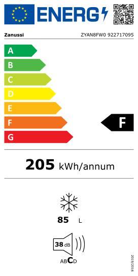 Zanussi ZYAN8FW0 fagyasztószekrény 85l 3 fiók