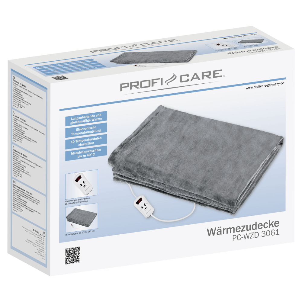 ProfiCare PC-WZD 3061 elektromos takaró szürke PCWZD3061