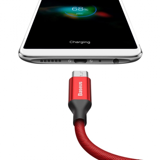 Baseus CAMYW-A09 Micro USB kábel, Yiven kábel, 2A, 1m, piros
