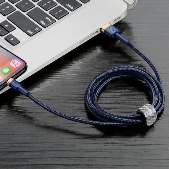 Baseus Cafule lightning töltőkábel 2,4A, 1 méter – kék CALKLF-BV3
