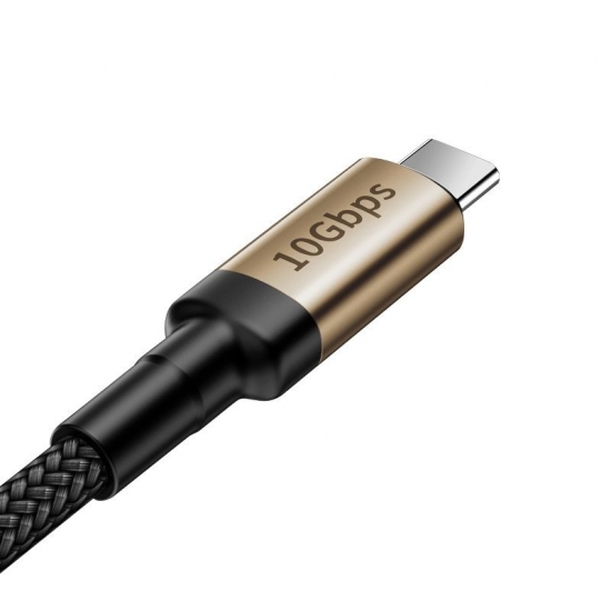 Baseus CATKLF-SV1 Cafule Nylon USB-Type C kábel PD3.1 100W 20V 5A QC3.0 1m arany