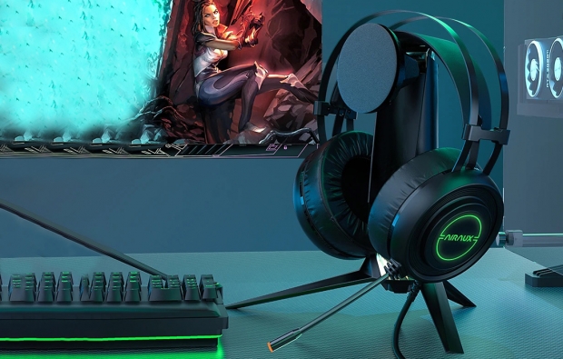 BlitzWolf AirAux AA-GB1, 7.1 gamer fejhallgató RGB leddel - Fekete