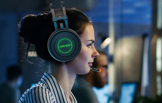 BlitzWolf AirAux AA-GB1, 7.1 gamer fejhallgató RGB leddel - Fekete