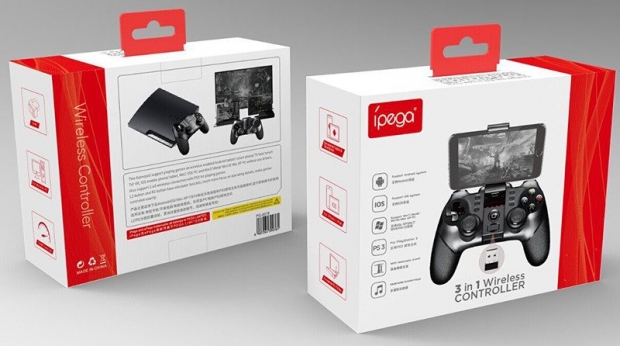 Gamepad Ipega Batman PG-9076, LED jelzők, Akkumulátor 380 mAh, Bluetooth, Átviteli távolság 8 m PG9076