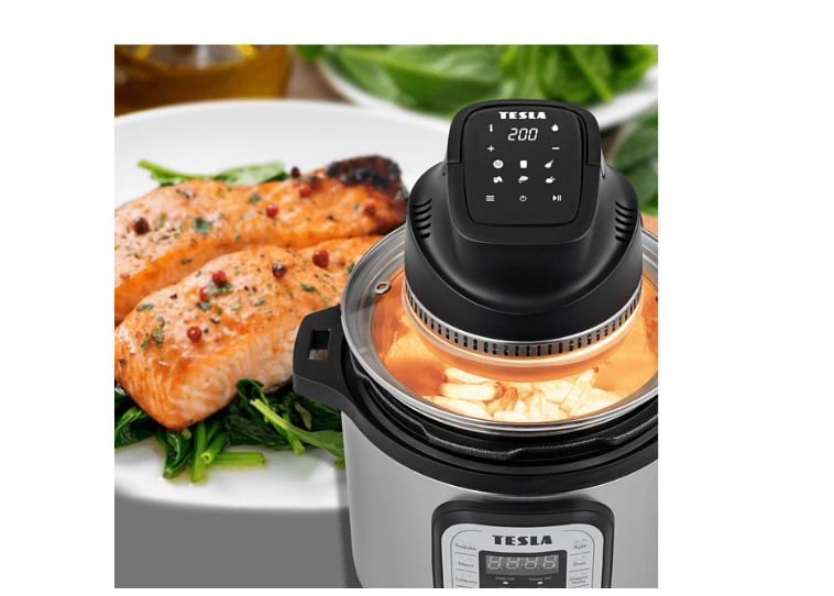 Tesla AirCook Q10 multifunkciós fedő forrólevegős főzéshez 