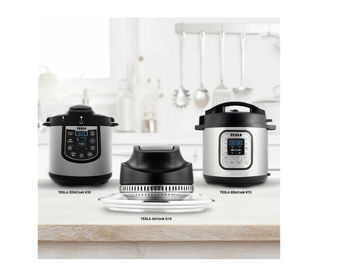 Tesla AirCook Q10 multifunkciós fedő forrólevegős főzéshez 