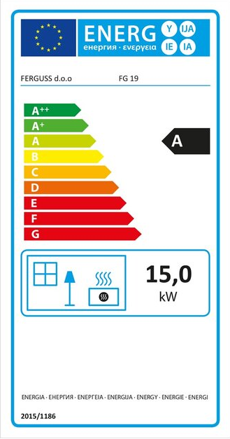 Warnex Ferguss FG19 beépíthető öntvény kandalló betét 15kW