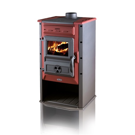 Warnex MAGIC STOVE eco BORDÓ kandalló 6,9kW 120mm felső füstcsőcsonk elhelyezkedés