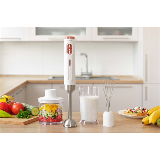 Sencor SHB 9000WH akkumulátoros botmixer fehér/rózsaszín 