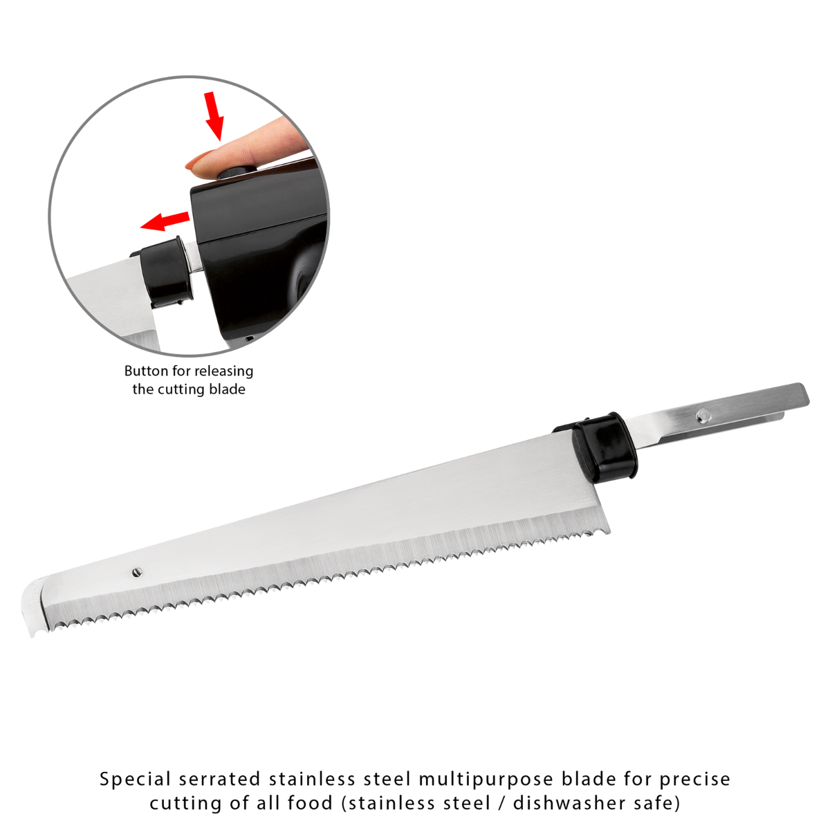Clatronic EM 3702 fekete-inox elektromos kés