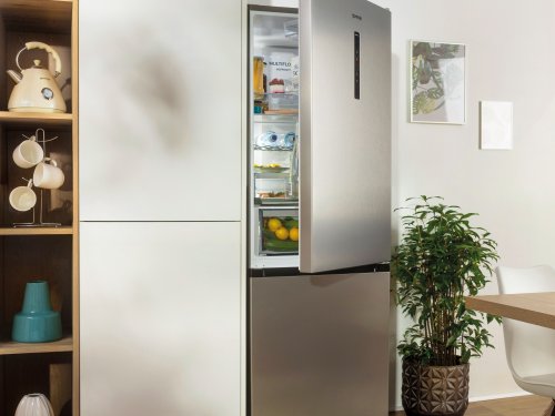 Gorenje NRK6202AXL4 No Frost inox kombinált hűtőszekrény, 235/96L, 60x59.2x200 cm