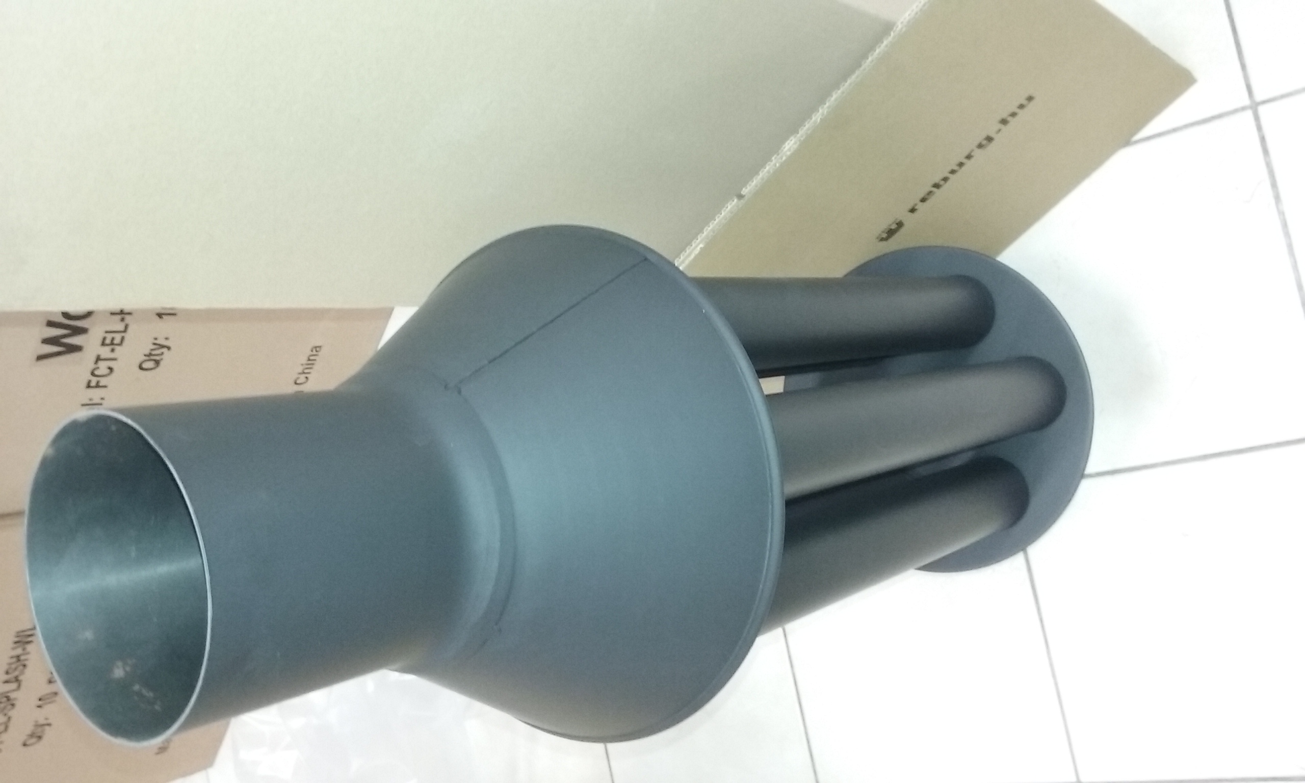 Hődob 150mm fekete 1,5mm 150/1000, 6 csöves