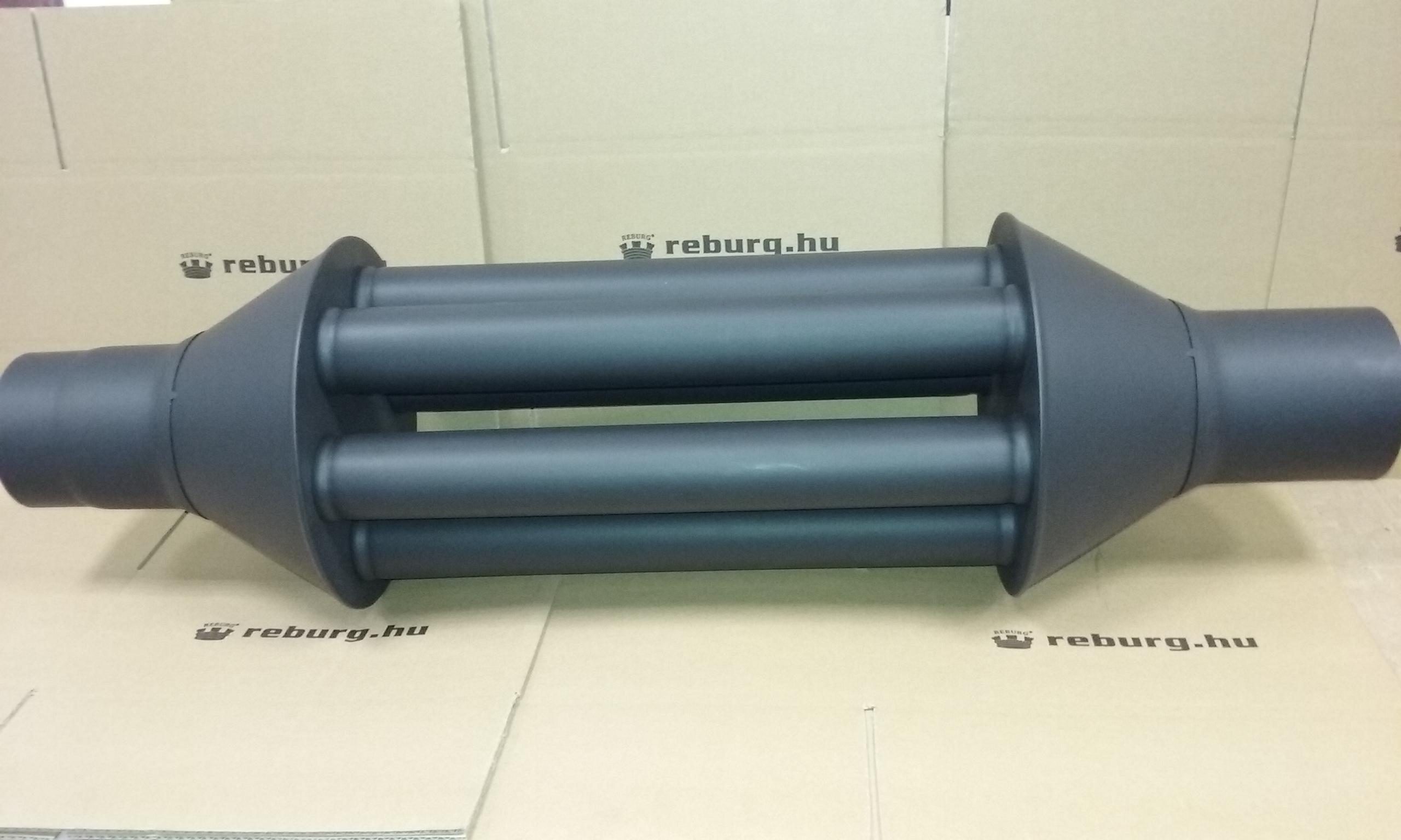 Hődob 150mm fekete 1,5mm 150/1000, 6 csöves