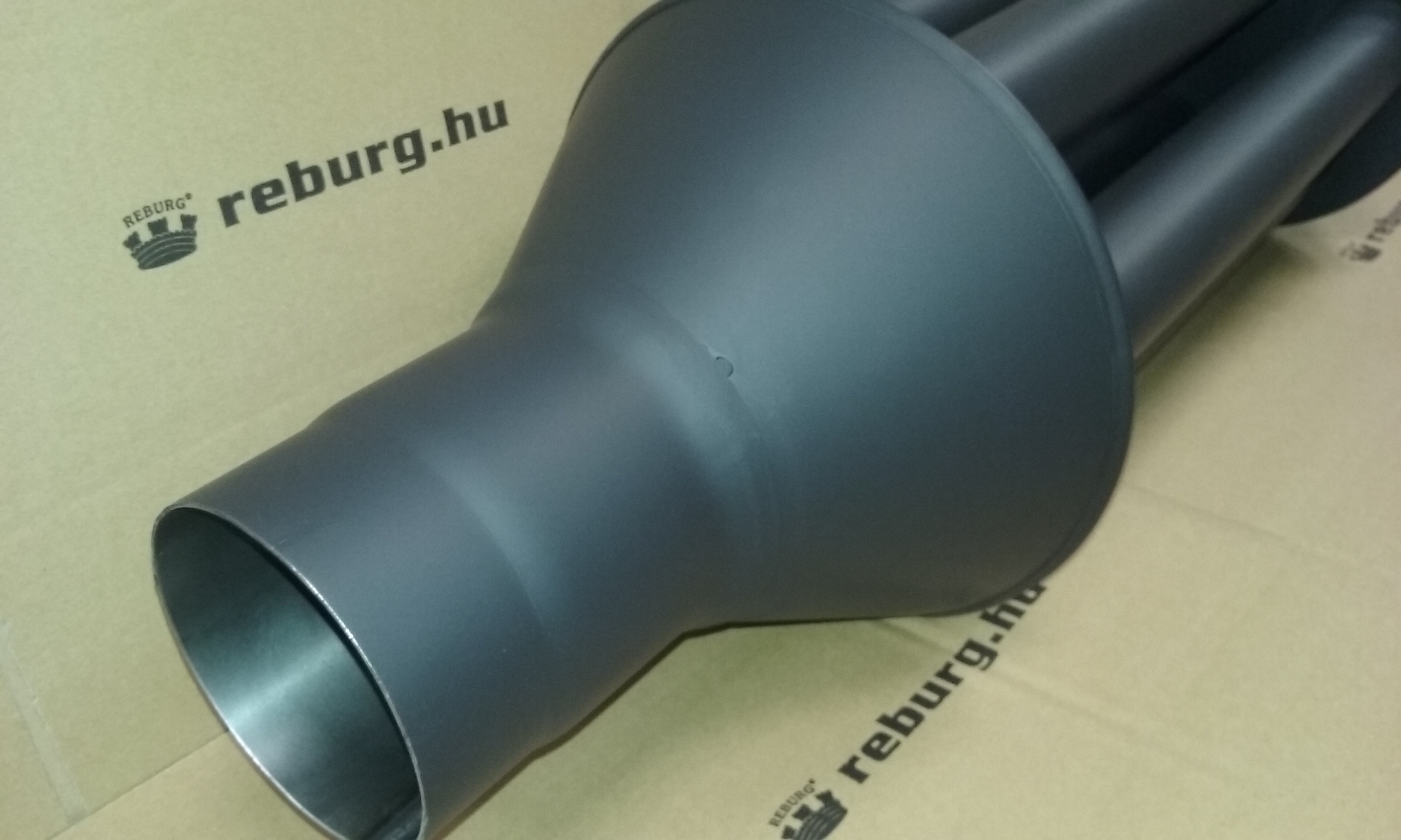 Hődob 150mm fekete 1,5mm 150/1000, 6 csöves