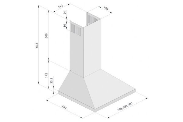 SILVERLINE 2240 TRICOL 50cm fekete fali kürtős elszívó 2240.5.652.09