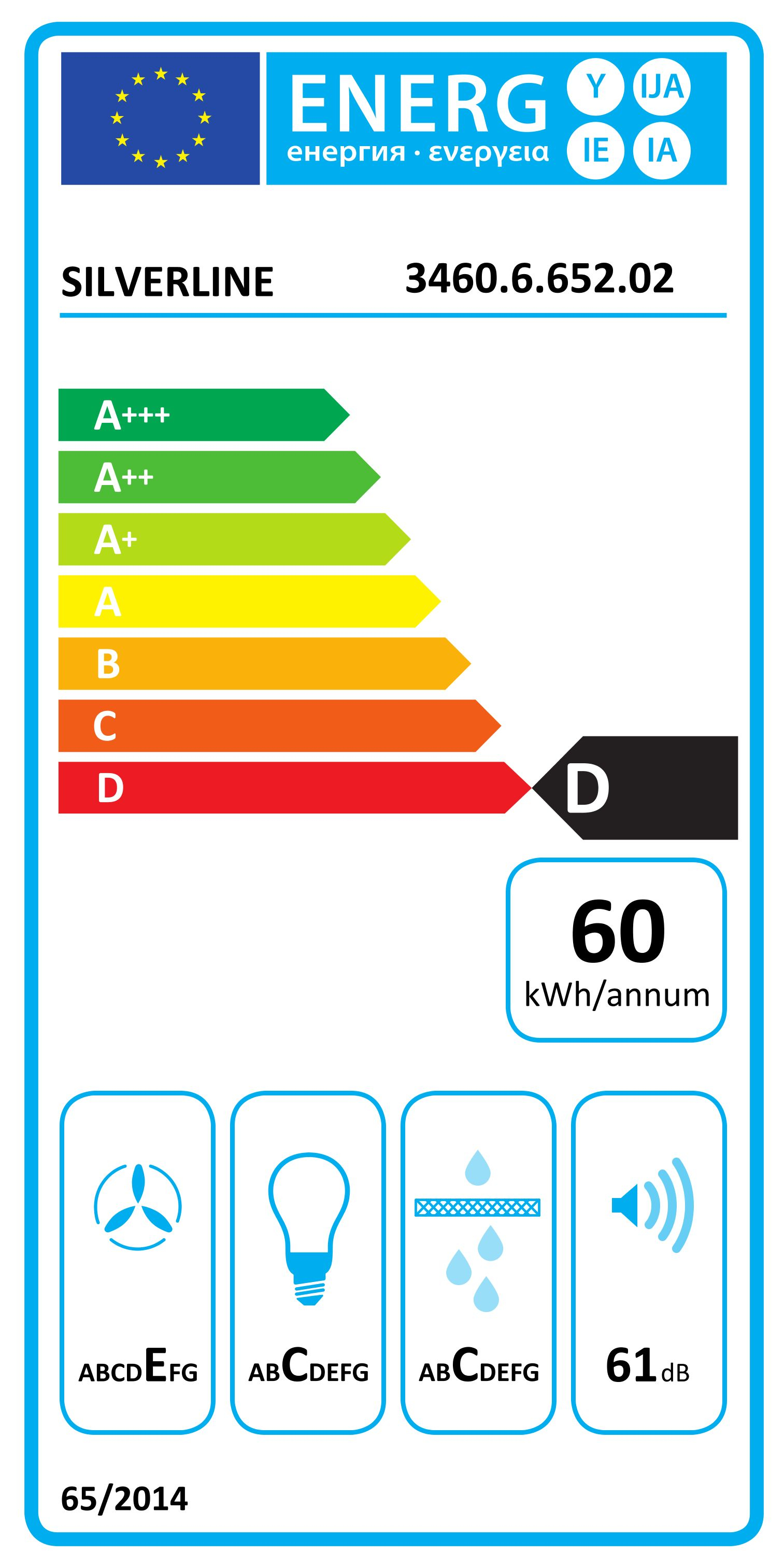 SILVERLINE 3460 KYRA 60cm fekete fali döntött edzett üveg páraelszívó 3460.6.652.02 fekete