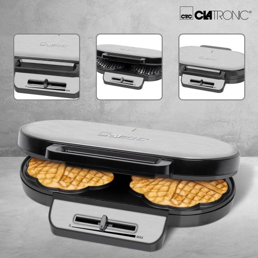 Clatronic WA 3745 inox gofrisütő WA3745