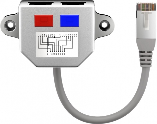 Goobay 68909 Cat5e hálózati T adapter Y-adapter DE-68909