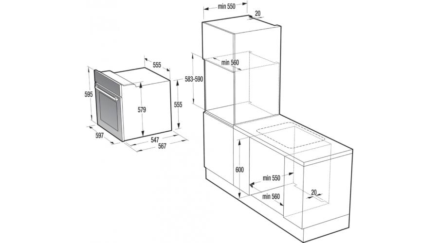 Gorenje BO615E01XK beépíthető sütő