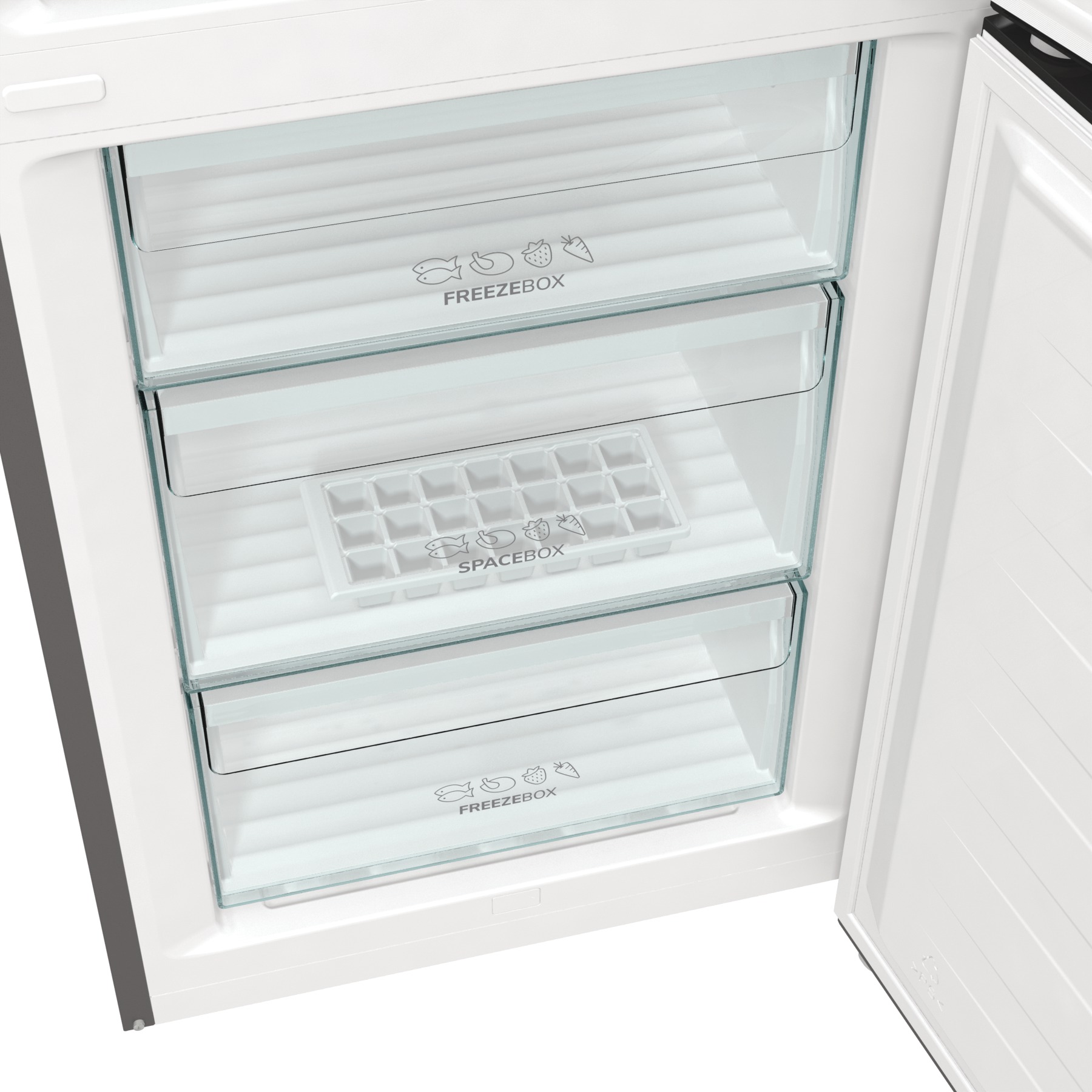 Gorenje NRK6202AXL4 No Frost inox kombinált hűtőszekrény, 235/96L, 60x59.2x200 cm