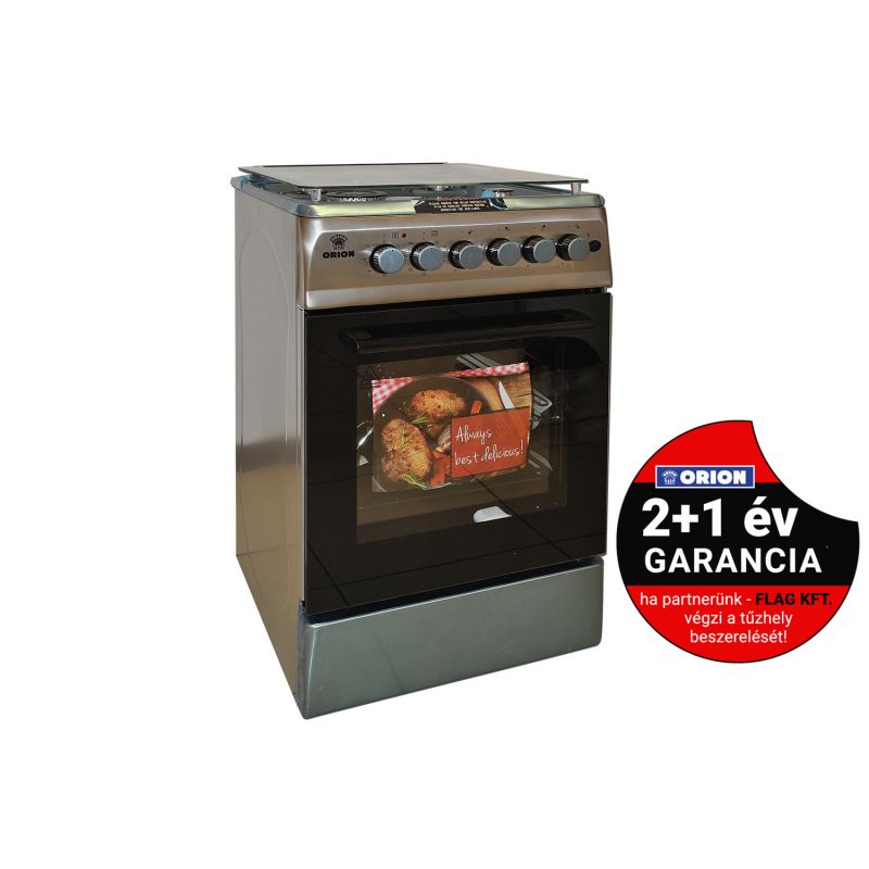 Orion FKO500I inox kombinált tűzhely légkeveréssel