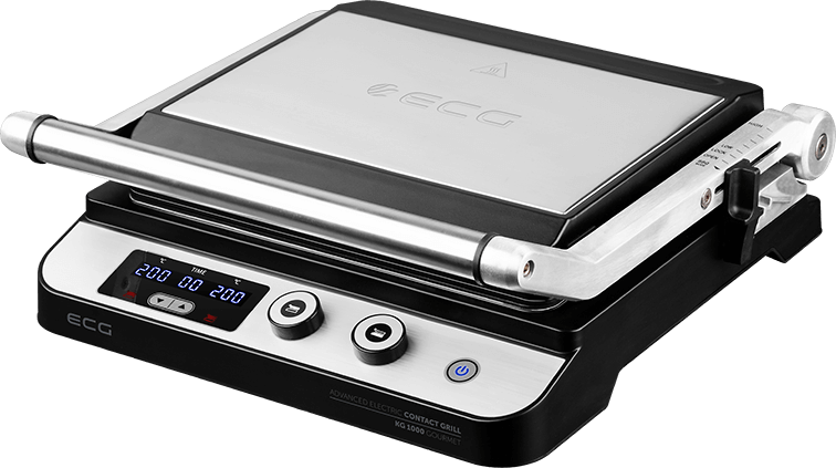 ECG KG 1000 gourmet kontaktgrill KG1000 2 független termosztáttal