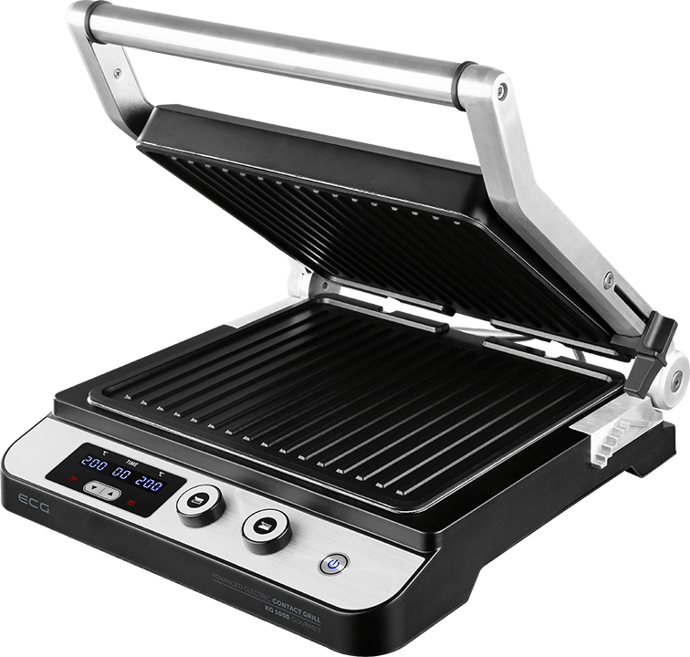 ECG KG 1000 gourmet kontaktgrill KG1000 2 független termosztáttal