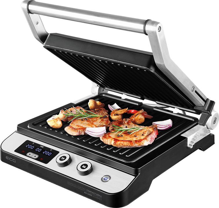 ECG KG 1000 gourmet kontaktgrill KG1000 2 független termosztáttal