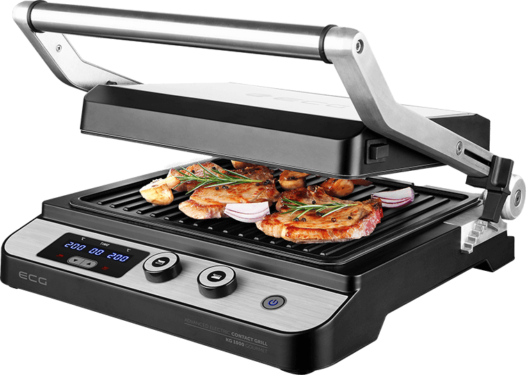 ECG KG 1000 gourmet kontaktgrill KG1000 2 független termosztáttal